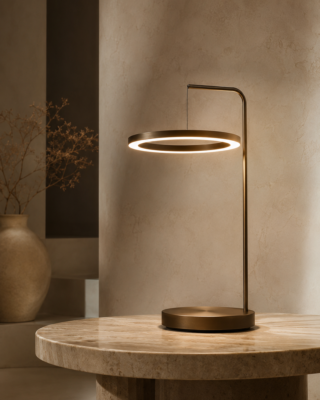 Vistaloras™ HaloArc Suspended Ring Table Lamp