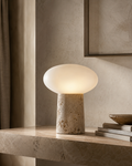 Vistaloras™ TerraMist Stone & Frosted Glass Lamp