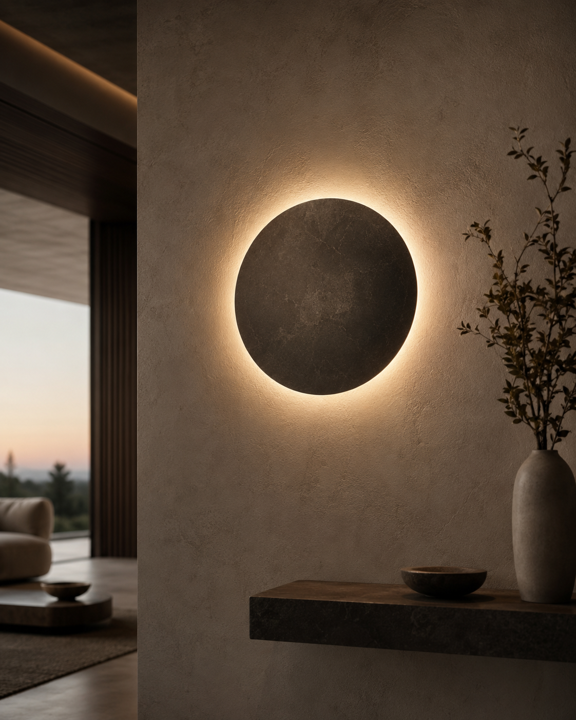 Vistaloras™ Nocturne Eclipse Halo Wall Light